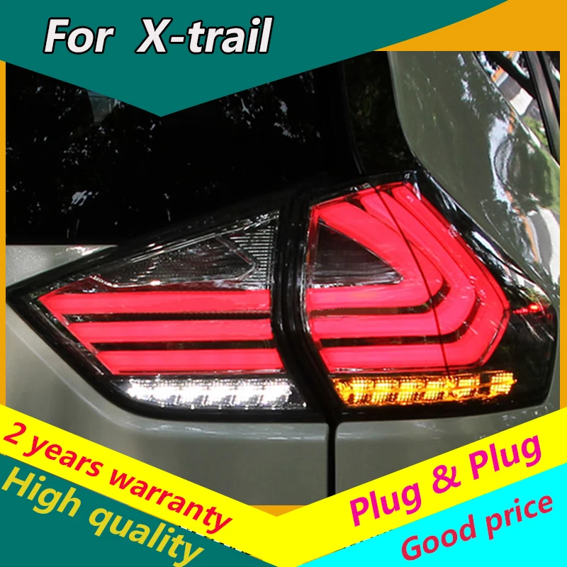 

KOWELL Car Styling for X-trail Tail Lights 2014 2015 2016 2017 2018 New Rouge LED Tail Light Rear Lamp DRL+Brake+Park+Signal