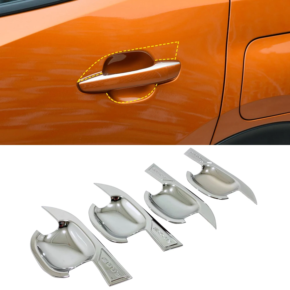 

Car Exterior Outer Door Handle Catch Covers Cap Door Bowl Protection Sticker 4pcs For Peugeot 2008 ll 2020 2021 Accessories