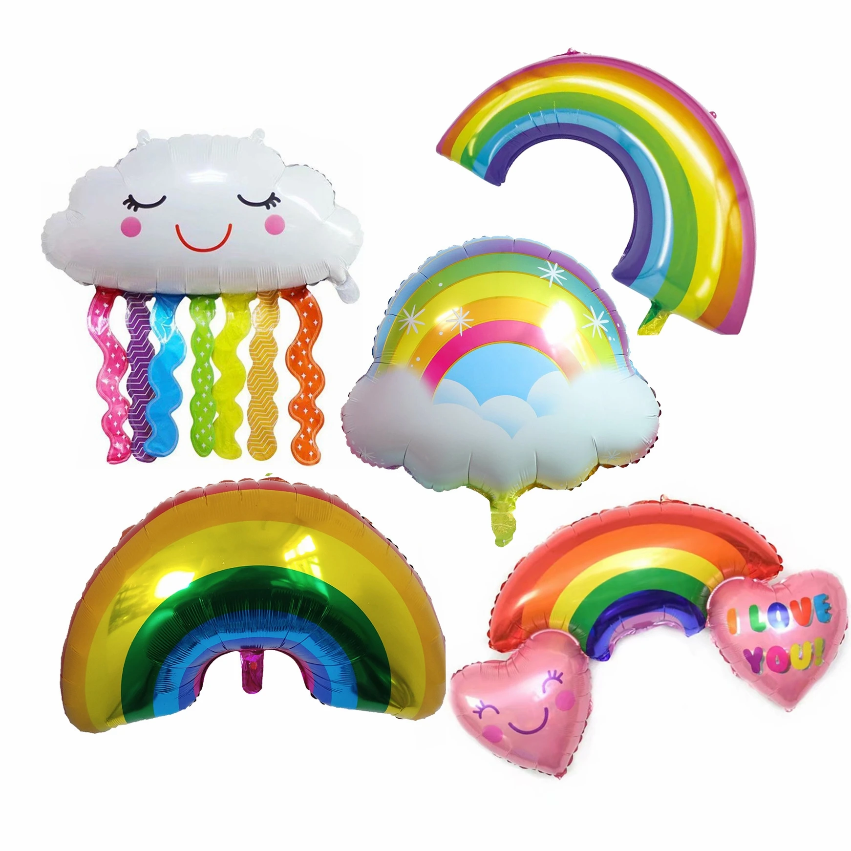 Воздушный шар из алюминиевой пленки в виде облака и радуги | Дом сад