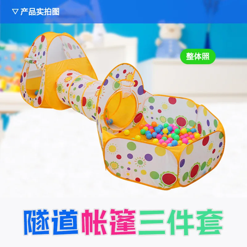 Детская игровая палатка для ползания туннель хижина мальчиков и девочек детские