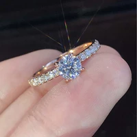 simple simulation rhinestones zircon rings begging to order a wedding full crystal promise ring valentine gift luxury jewelry
