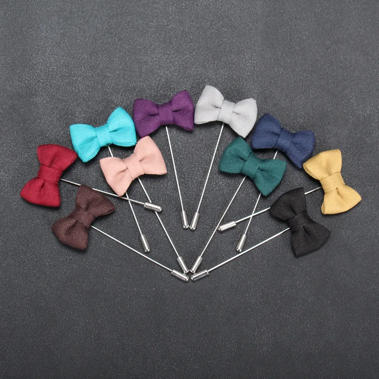 Linbaiway Handmade Bow Lapel Pin Brooch for Mens Vintage Fabric Stick Men Wedding Dress Bouquet Corsage | Украшения и аксессуары