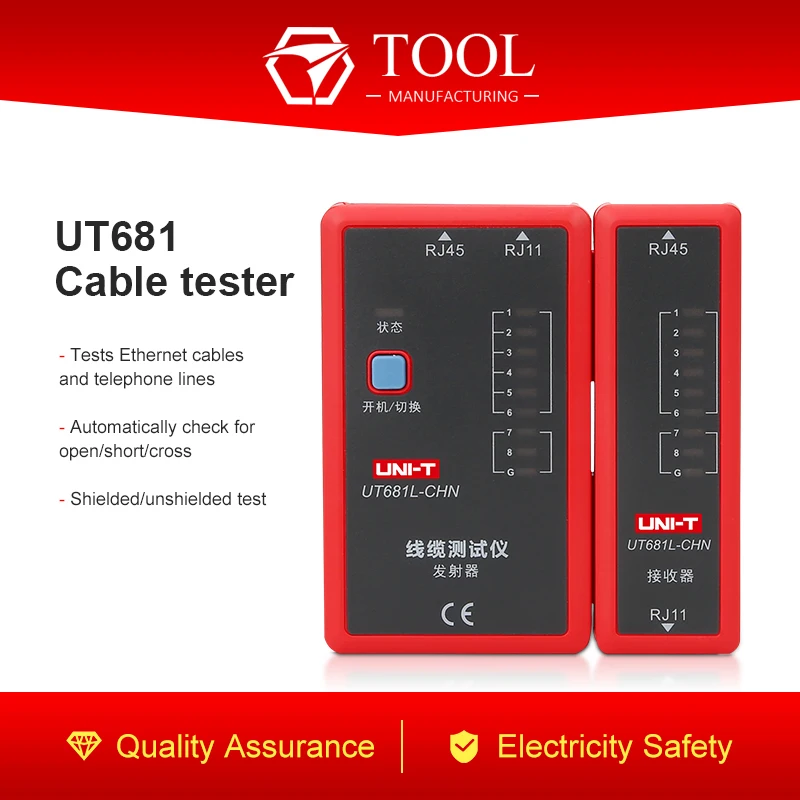 UNI-T UT681L-CHN профессиональный кабель тестовая Машина UT681L провода тест er индикатор детектор метр w/светодиодный дисплей
