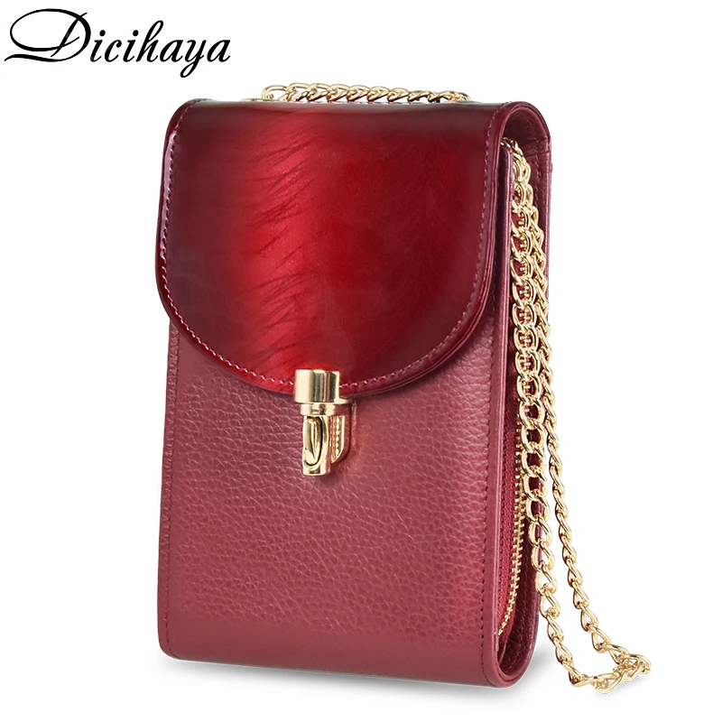 DICIHAYA женская сумка мессенджер из натуральной кожи мини через плечо кошелек для