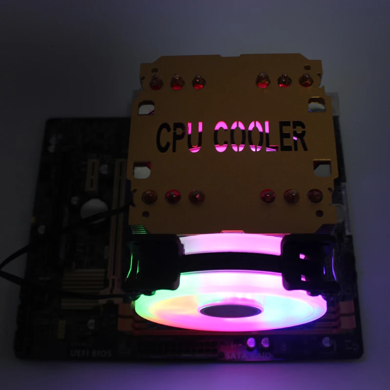 BT6 CPU cooler 6 heat pipes 4pin 90mm 3 fan for computer processor cooling Intel and AMD | Компьютеры и офис