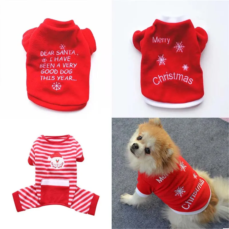 Милая собака щенок Рождество Санта теплые костюмы пальто женская