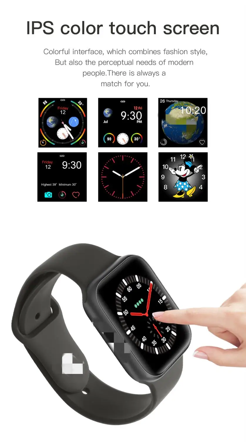 IWO11 smart watch gps водонепроницаемый Series 5 сердечного ритма будильник часы для Android IOS не