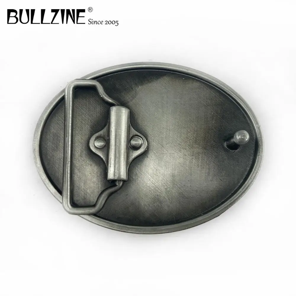 Bullzine оптовая продажа двойной конский ремень пряжка с оловянной отделкой FP 02633