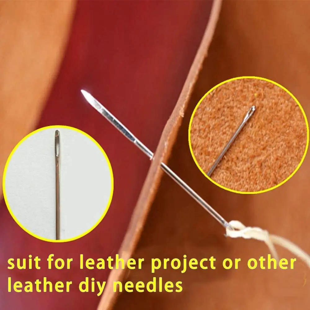 LMDZ кожаные треугольные иглы Кожаные Ручные Швейные большая игла для глаз кожа