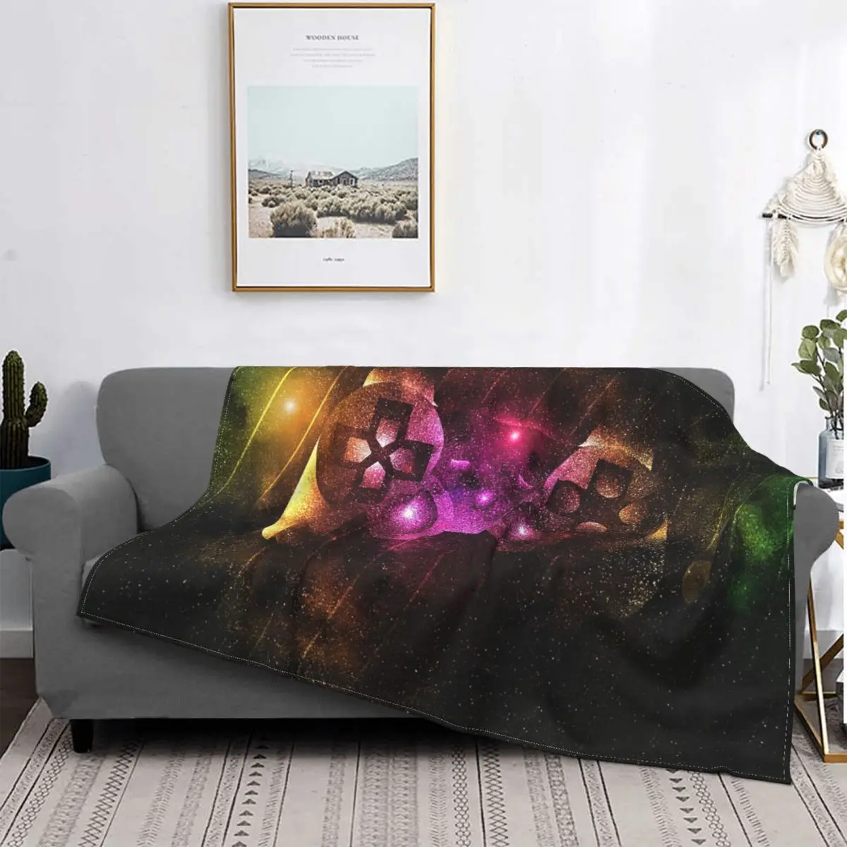 

Gamer 3D Teens Gamepad Video Game Blankets Fleece Spring Electronic Games Breathable Soft Throw Blanket for Bed Travel Quilt