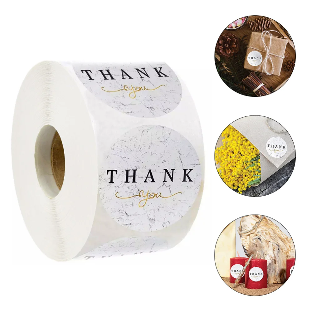 

500pcs/ Roll Thank You Tag Label Sticker Gift bouquets Labels Sealing Stickers