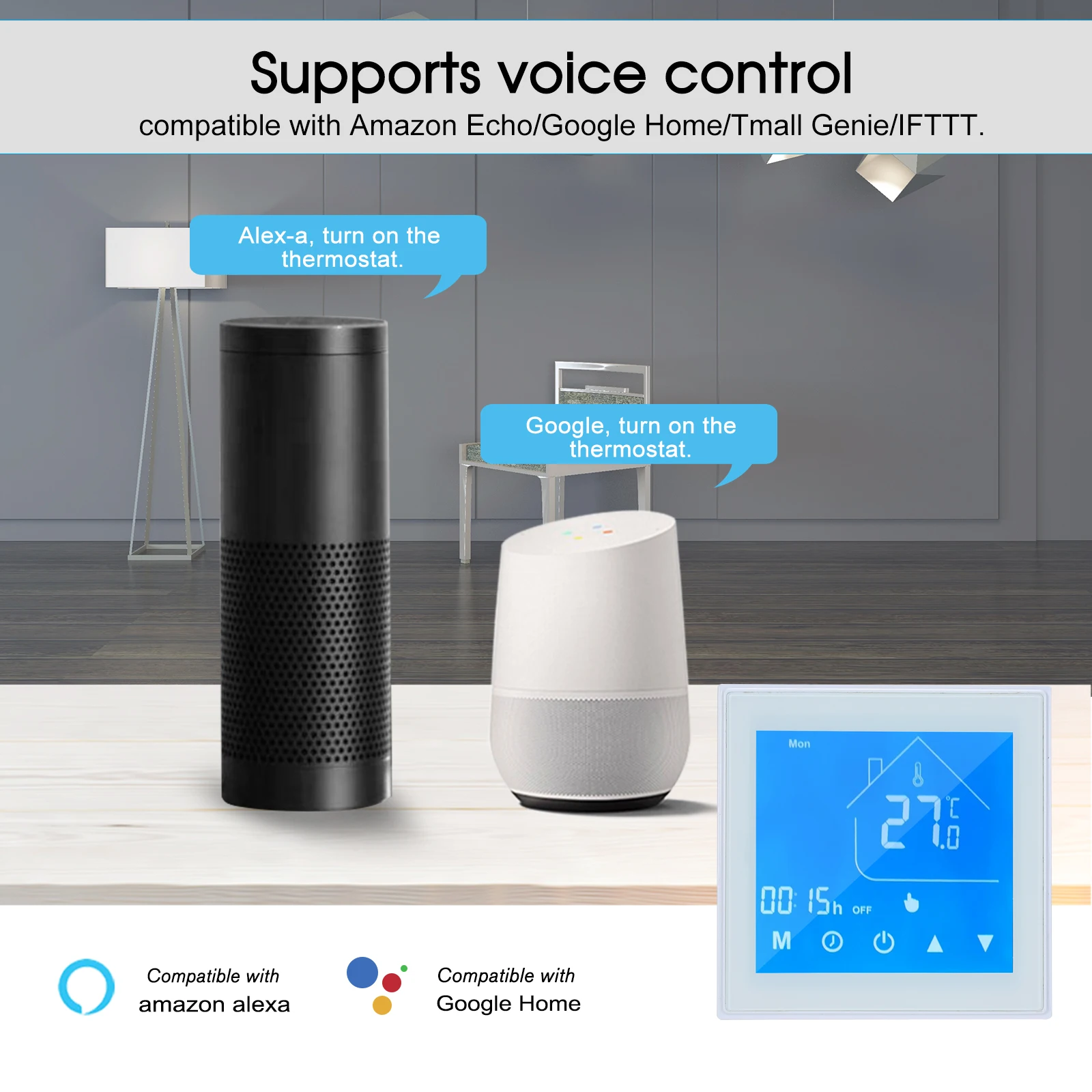 WiFi умный термостат Температура контроллер ЖК-дисплей Дисплей неделю