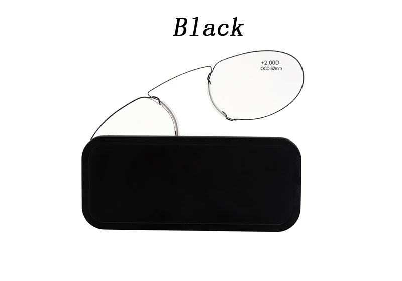 EVUNHUO складной зажим для носа очки для чтения SOS плоское пенсне мини Pince-nez пресбиопические очки с чехлом диоптрий 1,0 1,5 2,0 2,5