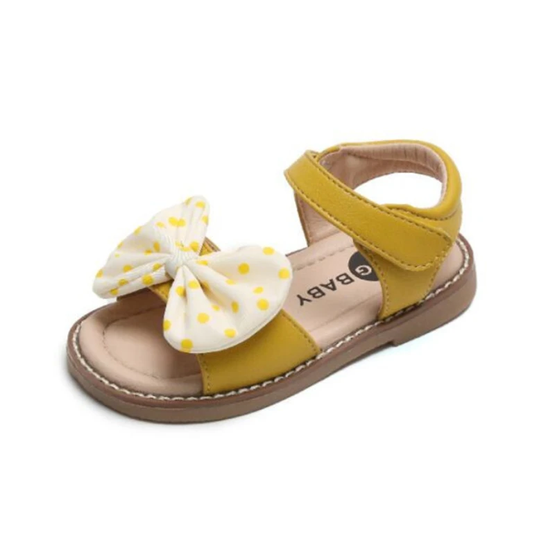 

Girls' Sandals 2022 Summer New Bowknot Lovely Princess Shoes Soft Sole Antiskid Leisure Beach Sandals Girls' Versatile Sandals