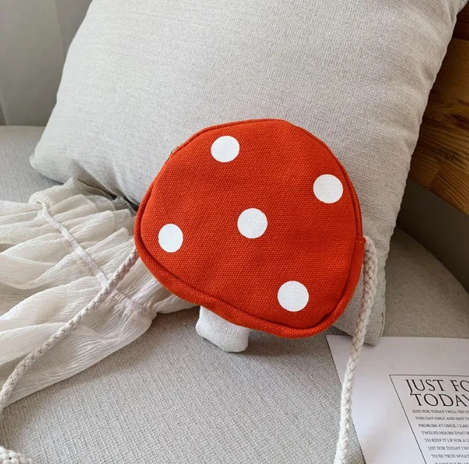 Детский фартук для маленькой девочки сумка через плечо удобная гриб стиль