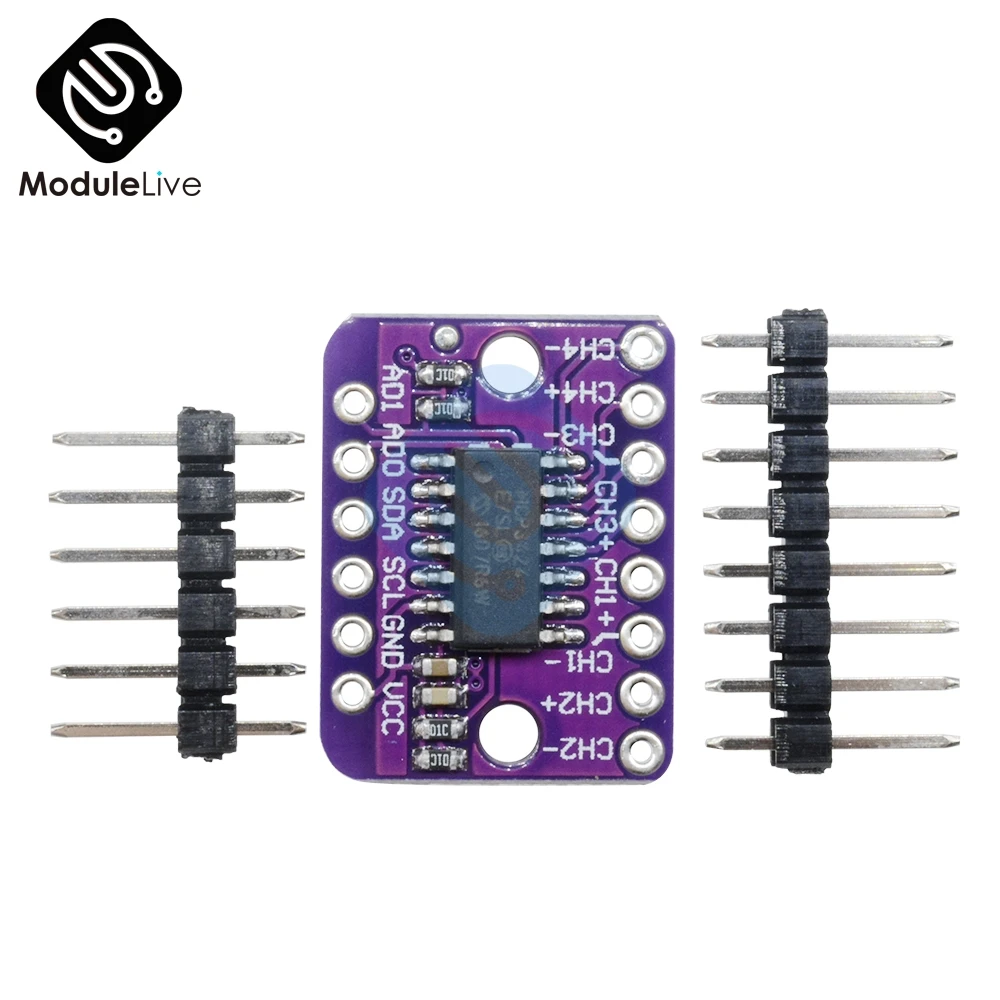 MCP3424 Digital I2C IIC ADC 4 Channel CH модуль преобразования для Raspberry Pi Arduino 2 7 5 В|Детали и