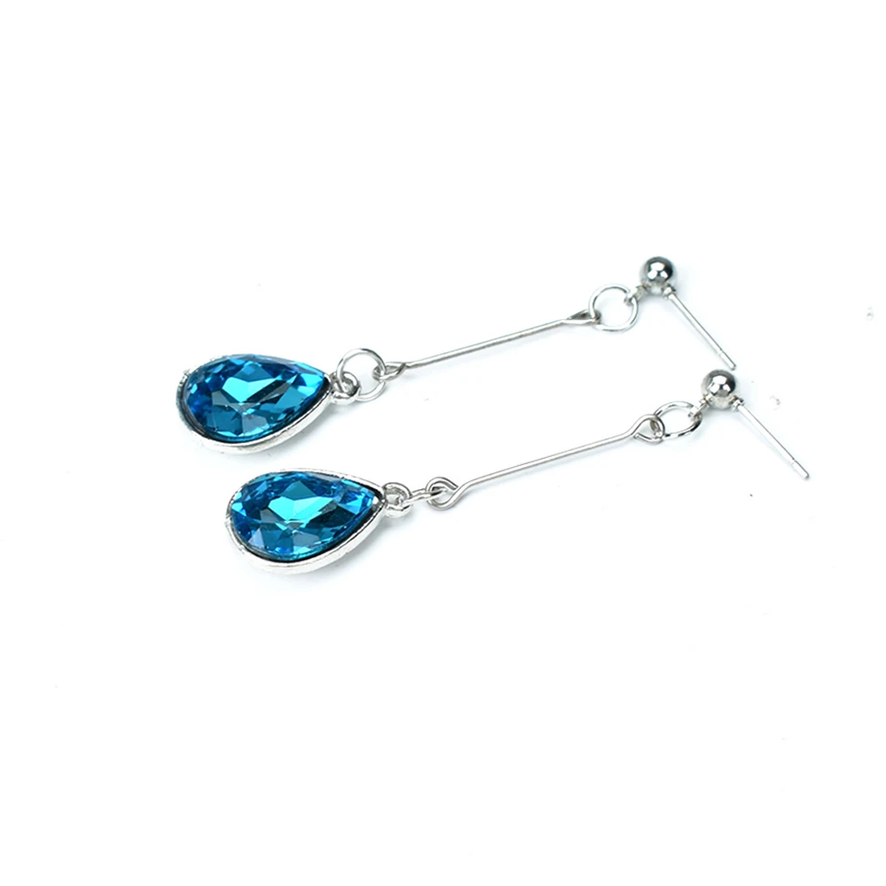 Красные белые синие серьги в форме капли воды для женщин геометрические