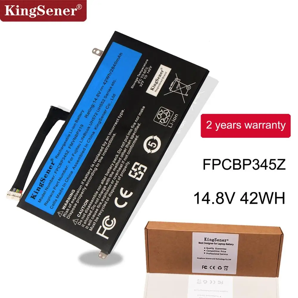 KingSener FPCBP345Z Аккумулятор для ноутбука Fujitsu LifeBook UH572 UH552 ультрабук FMVNBP219 FPB0280 FPCBP345Z 14,8 в 2840 мАч