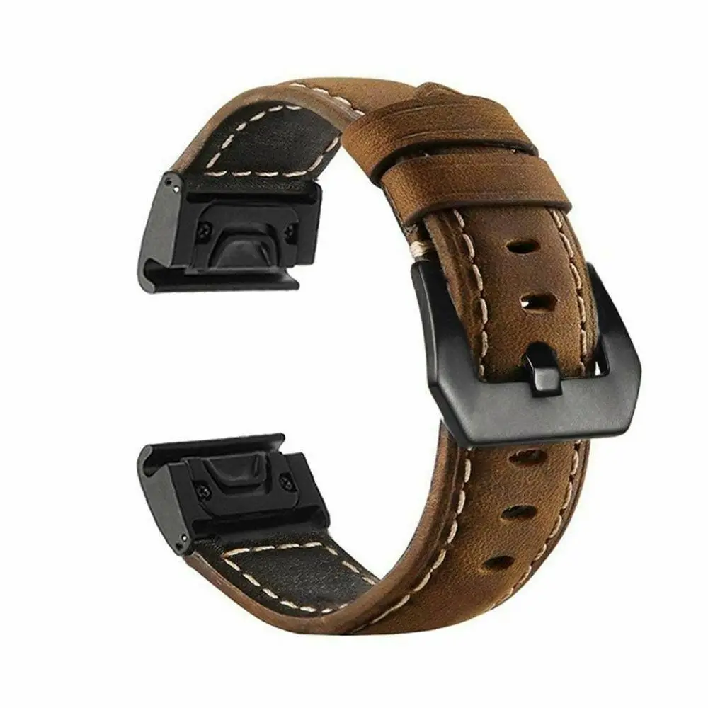 22 26 мм быстросъемный ремешок для Garmin Fenix 6X5X3 3HR 6 5 PLUS Смарт часы замена Браслет из натуральной кожи ремешок