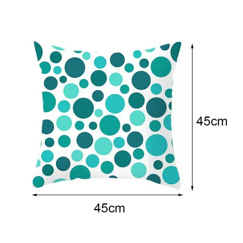 

Lake Blue Teal Geometric Pillow Cover Sofa Cushion Bed Car Cases Cushion Pillow Cover Home Pillow 45 Decoration * 45cm K0C5