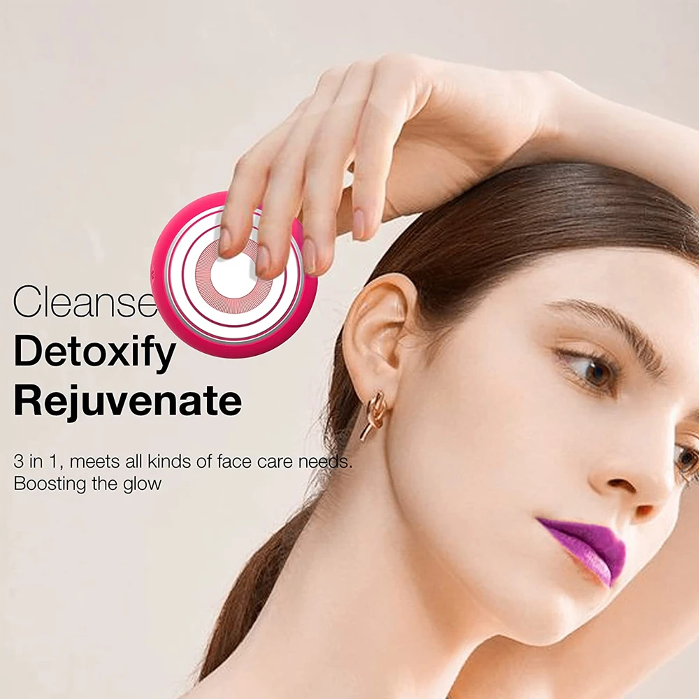 

Скребок силиконовый для глубокой очистки кожи, водонепроницаемый массажер для лица, умная Ультразвуковая электрическая щетка для чистки л...