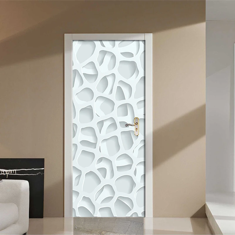 3D геометрический рисунок наклейка на дверь обои для гостиной спальни ПВХ