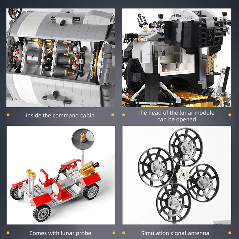 

MOULD KING 21006 Creative Star Ship Toys MOC-26457 Apollos Spacecraft Building Blocks Bricks Assembled Toy Kids Birthday Gifts