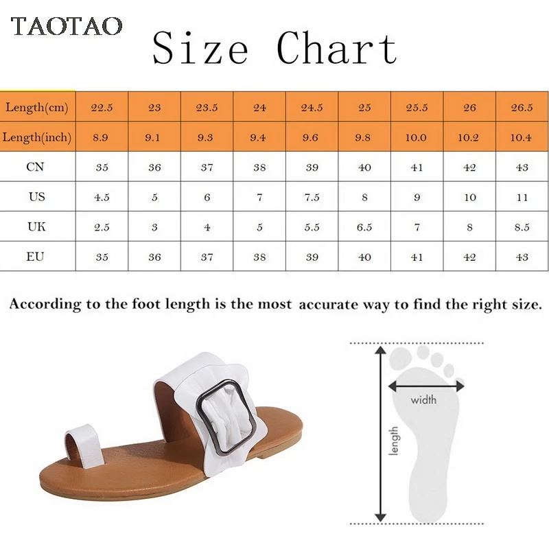 

2021 Summer Streetwear Ladies Flat Round Buckle Sandals Women's Shoes Bowknot Square Buckle Flat Slippers Thong Sandals Plussize