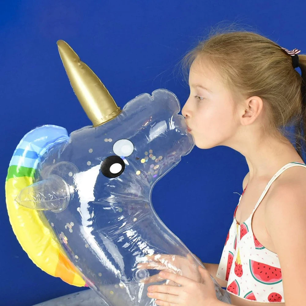 Все прозрачные блестящие надувные плавательные кольца из ПВХ в форме фламинго