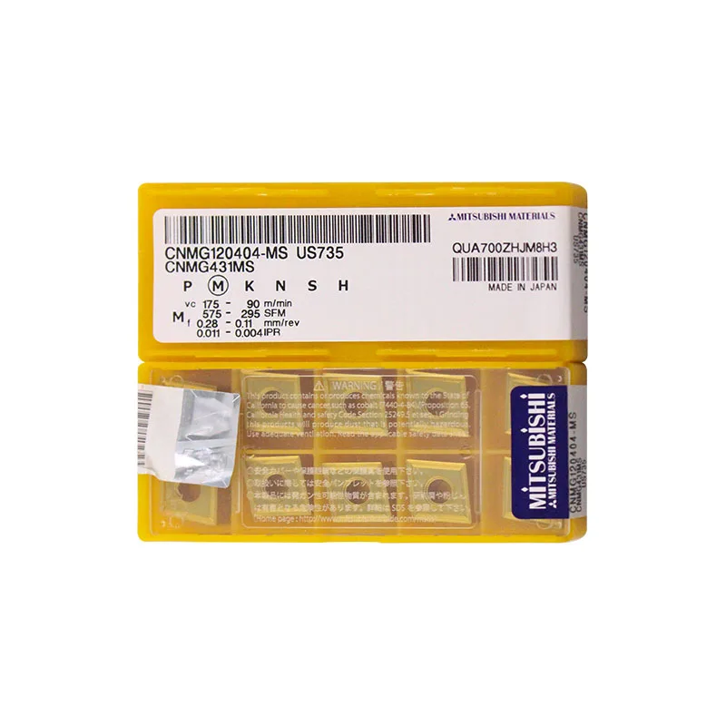 

Original MITSUBISHI CNMG120404-MS US735 For Turning Insert CNC Blade lathe Tools