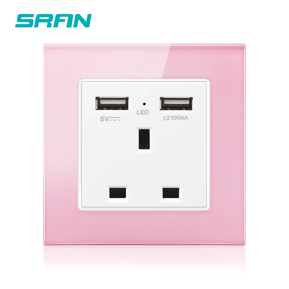 Панель из хрустального стекла электрическая настенная розетка стандарт