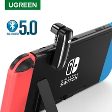 UGREEN Bluetooth 5.0 Transmitter for Nintendo Switch Lite 3.5 Jack 3.5mm Audio Adapter BT Wireless Bluetooth Headphones TV Mode