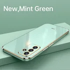 Роскошный квадратный однотонный чехол с покрытием для Huawei P40 P30 P20 Pro Lite Mate 30 40 Pro Lite Honor 50 30 20 Nova 7 8 Pro, мягкий чехол