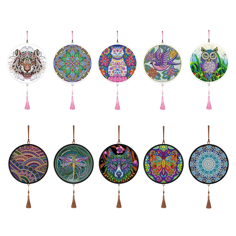 DIY Алмазная картина особой формы бабочка животное кисточки кулон для украшения