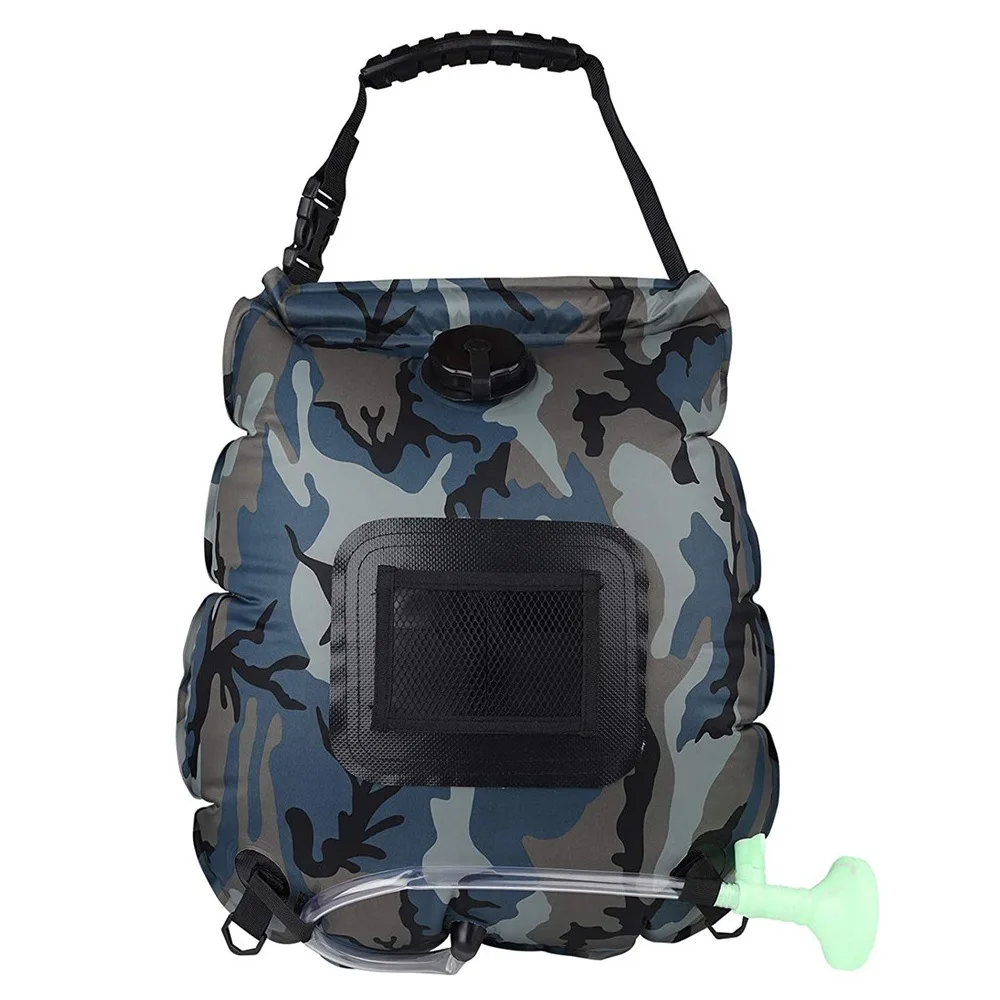 

Water Bags 20L Outdoor Camping Hiking Solar Shower Bag Heating Camping Shower Climbing Hydration Bag Hose Switchable Shower Head