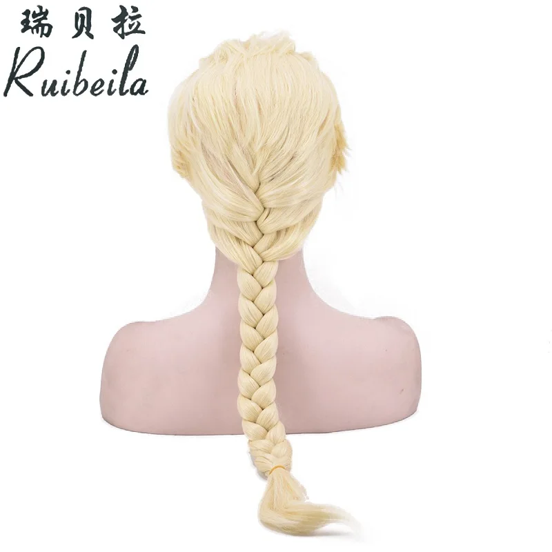 elsa silver hair Платье Анны и Эльзы для девочек Рождественский Костюм Снежинки для принцесс детский парик Анны Корона комплект детская одежда для косплея - Цвет: elsa silver hair
