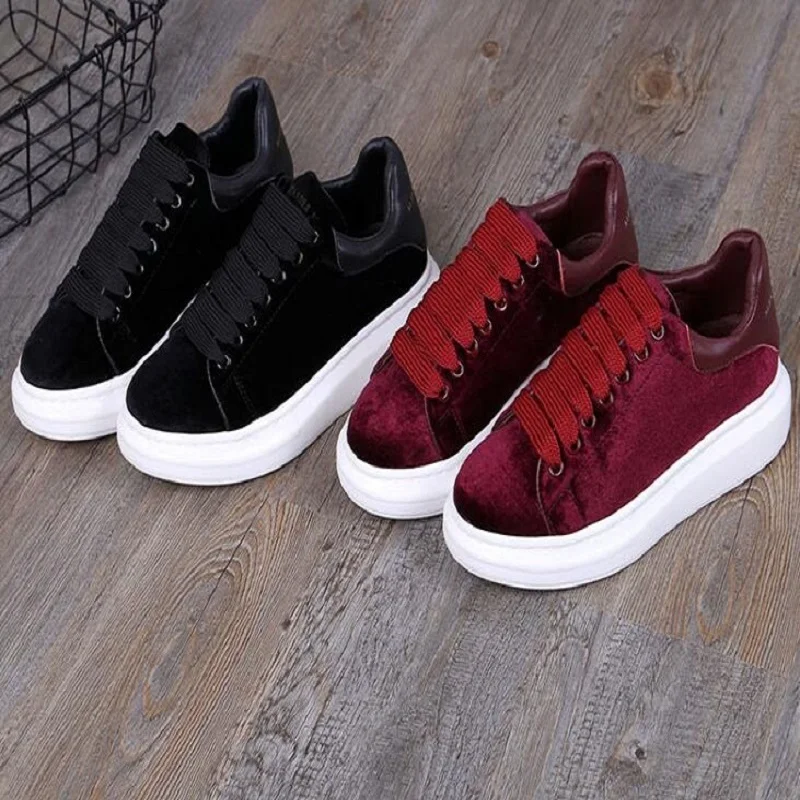 European Station 2020 New Heavy Bottom Outdoor Air-permeable Velvet Leather Luxurious Pairs of Elevated Muffin Sports Shoes | Спорт и