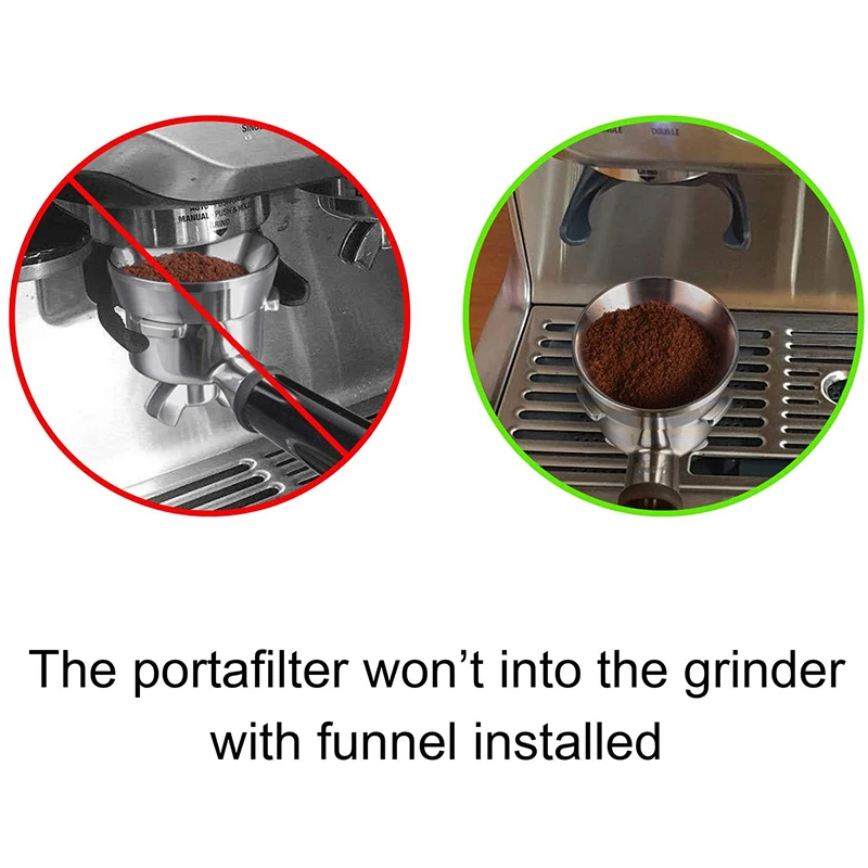 54 мм кофе эспрессо Хоппер нержавеющая сталь кольцо порошок Мясорубка анти