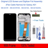 original lcd screen and digitizer full assembly with frame for samsung galaxy a01 sm a015 free tools