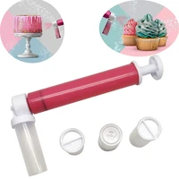 manual spray gun cake coloring duster baking decoration tools cake airbrush pump for dessert lover kitchen accessories