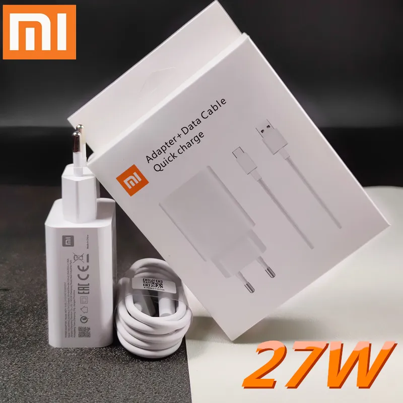 Зарядное устройство xiaomi 27 Вт адаптер быстрой зарядки для 9 mi 9t pro 10|Зарядные