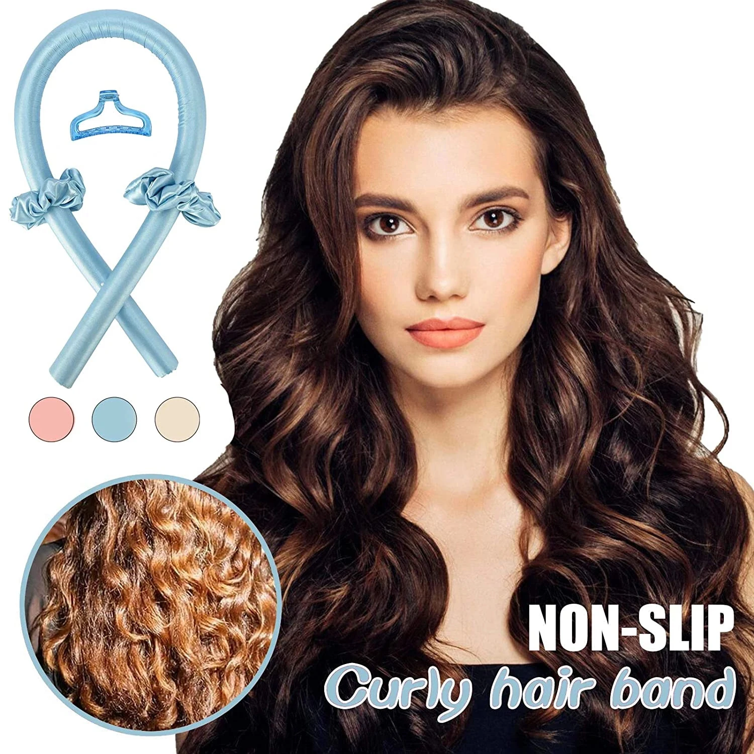 

Heatless Curling Rod Headband Curls Silk Ribbon Lazy Curler Hair Rollers Sleeping Soft Wave Formers Women Hair Styling Tools