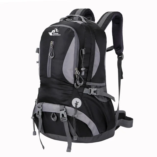 Black Открытый водонепроницаемый 40L походный рюкзак большой емкости для мужчин и женщин для верховой езды альпинизма спортивная сумка для путешествий прочный рюкзак из нейлона унисекс - Цвет: Black