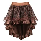Сексуальная кружевная Цветочная юбка в стиле стимпанк, женские асимметричные юбки с высокими низкими оборками, викторианские бурлеск, корсеты, юбка, Клубная одежда, большие размеры