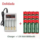 Перезаряжаемая батарея 1,5 в AAA 8800 мАч, подходит для часов, игрушек, камер, перезаряжаемых батарей с 4 зарядными устройствами