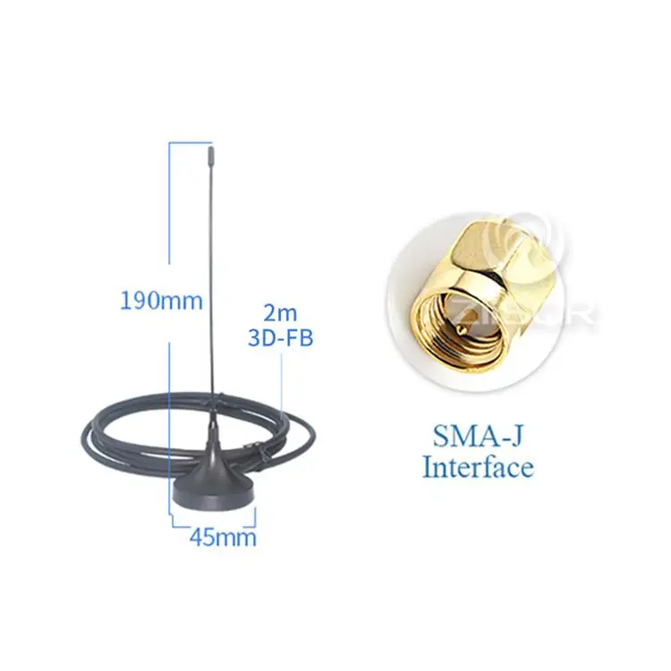 2 шт 433 МГц Lora антенна с магнитным основанием Omni 433 м антенна SMA Мужская антенна WLAN Беспроводной модуль DTU антенна TX433-XP-200
