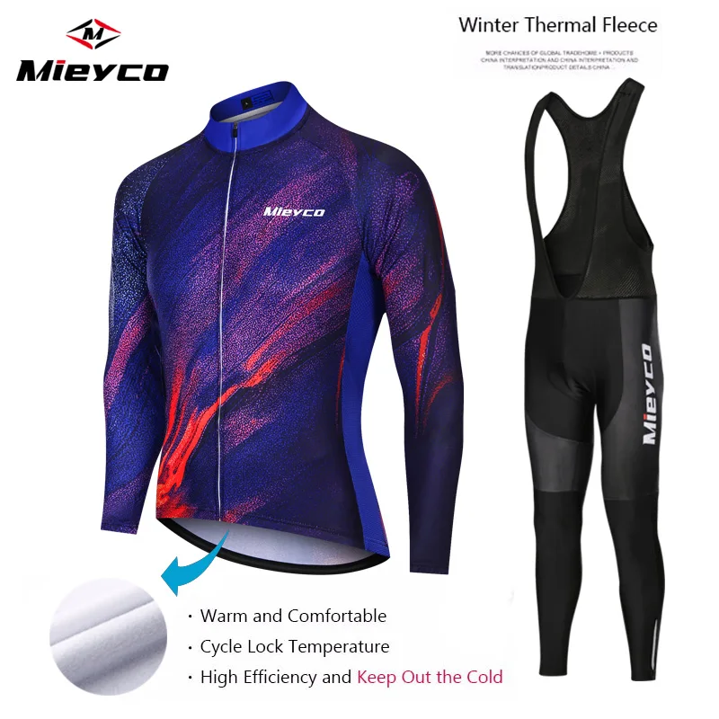 Зимняя Теплая Флисовая одежда для велоспорта мужской велосипедный костюм зимняя