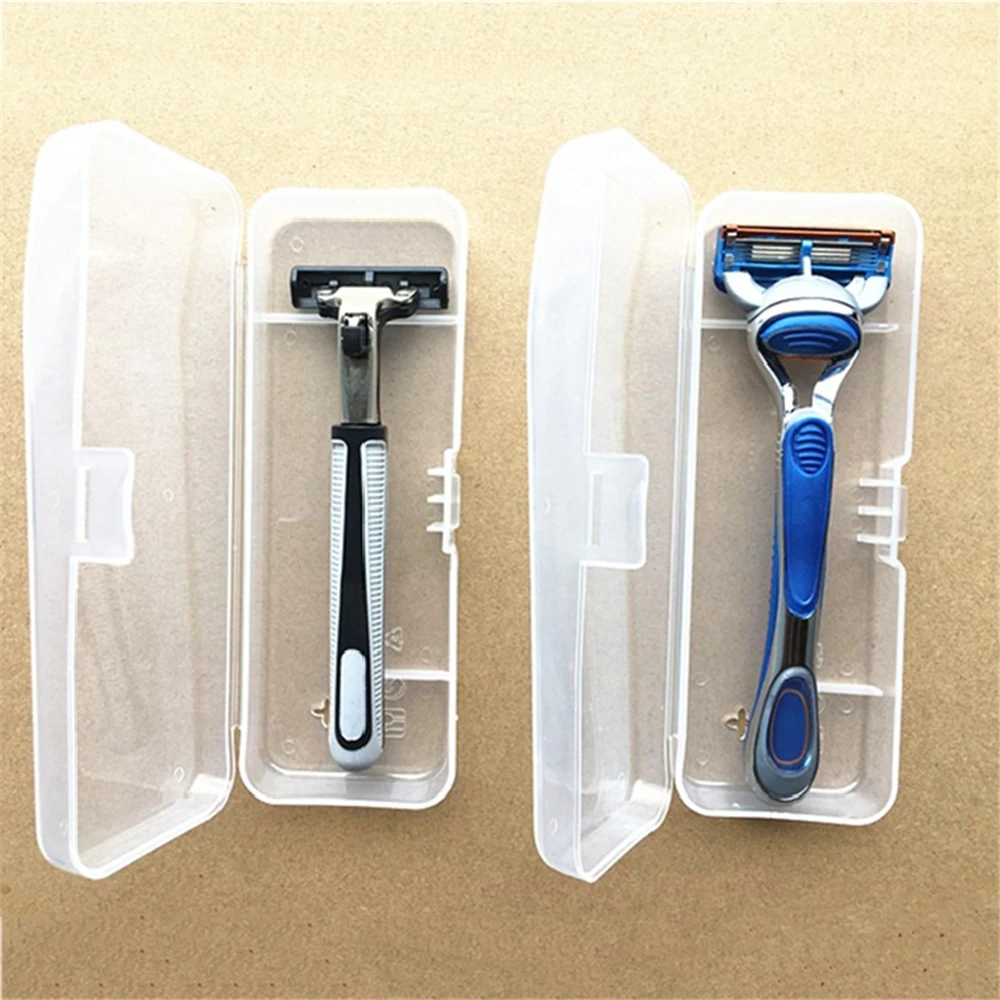 

Transparent Men Razor Box Shaver Storage Box Plastic Shaving Travel Case Eco-Friendly PP Portable Shaver Storage Containers