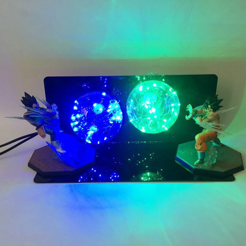 Двойной Dragon Ball Вегета Goku kamehameha лампы светодиодные Dragon Ball Z Led Электрический Ночной светильник Настольная лампа для Спальня Xmas игрушка в подарок