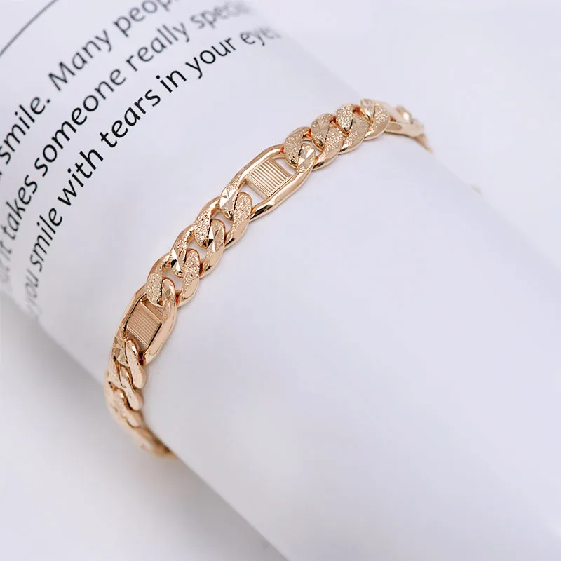 MxGxFam ( 22 см * 8 мм) золото Color18 k новый дизайн браслеты для мужчин вышивка формы около